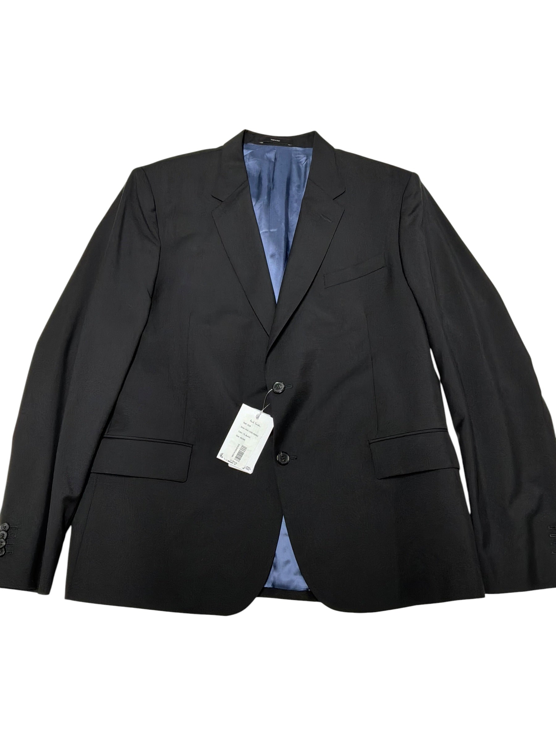 Paul Smith Soho Canvas Wool and Mohair Extra Slim Fit Suit 46R / 40W Black
