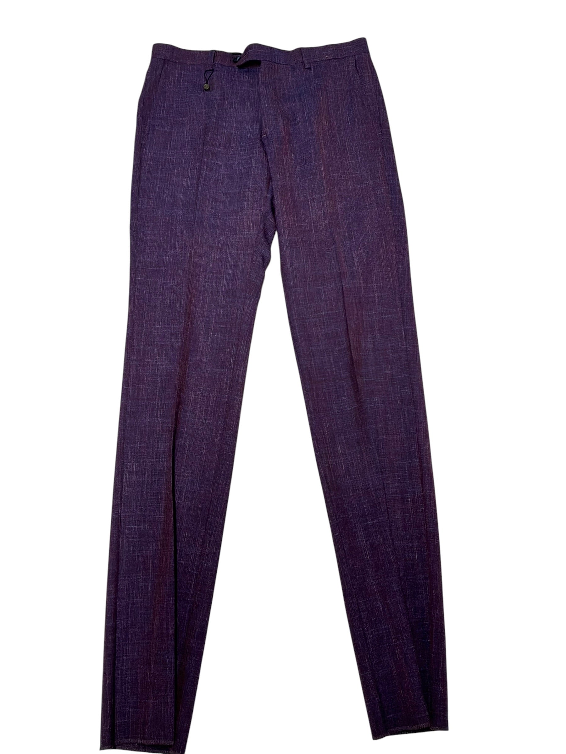 John Varvatos Mens Linen Slim fit Dress Pants Size 30 Purple
