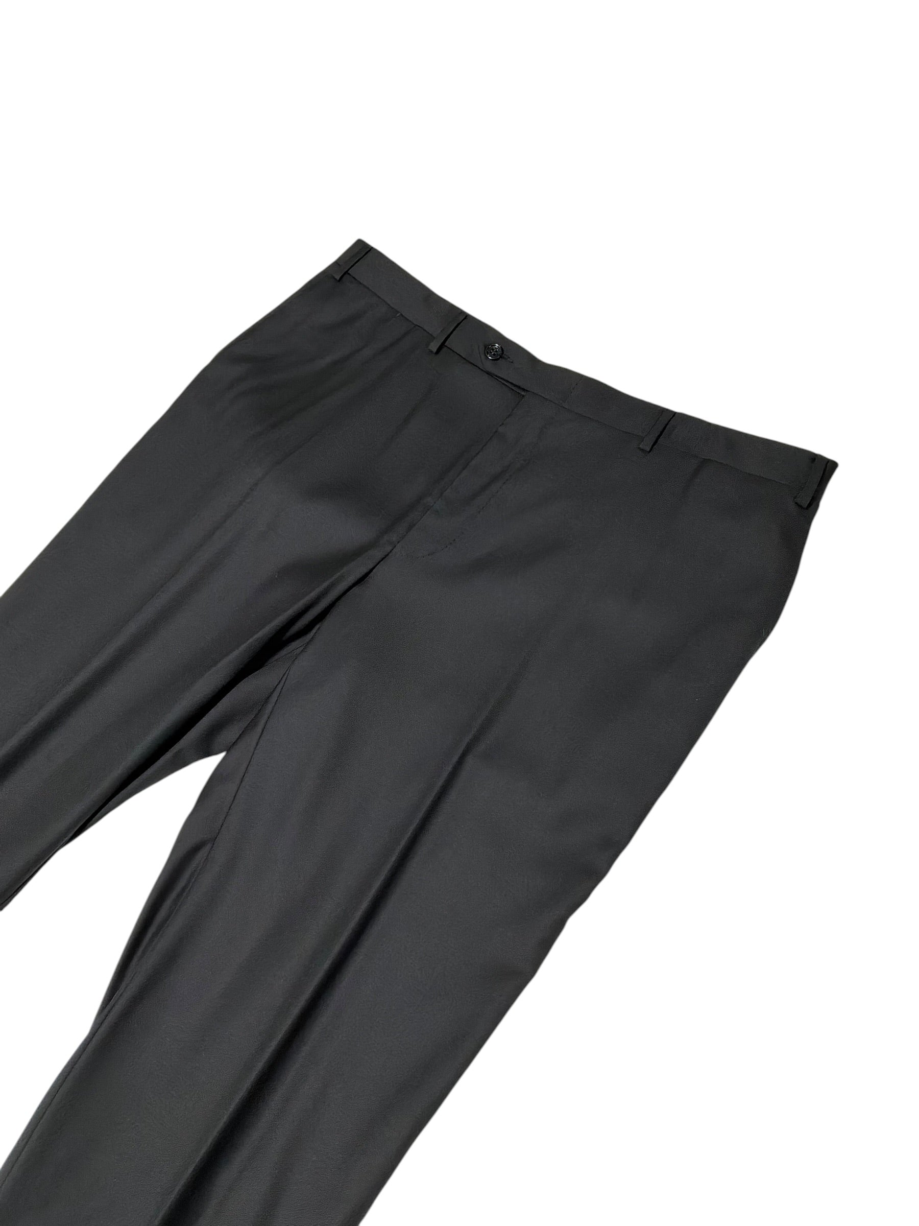 Canali Mens Siena Regular fit Dress Pants Size 40 Black Wool