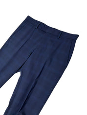 Hugo Boss Mens Slim fit Dress Pants Size 32 Blue Plaid Wool