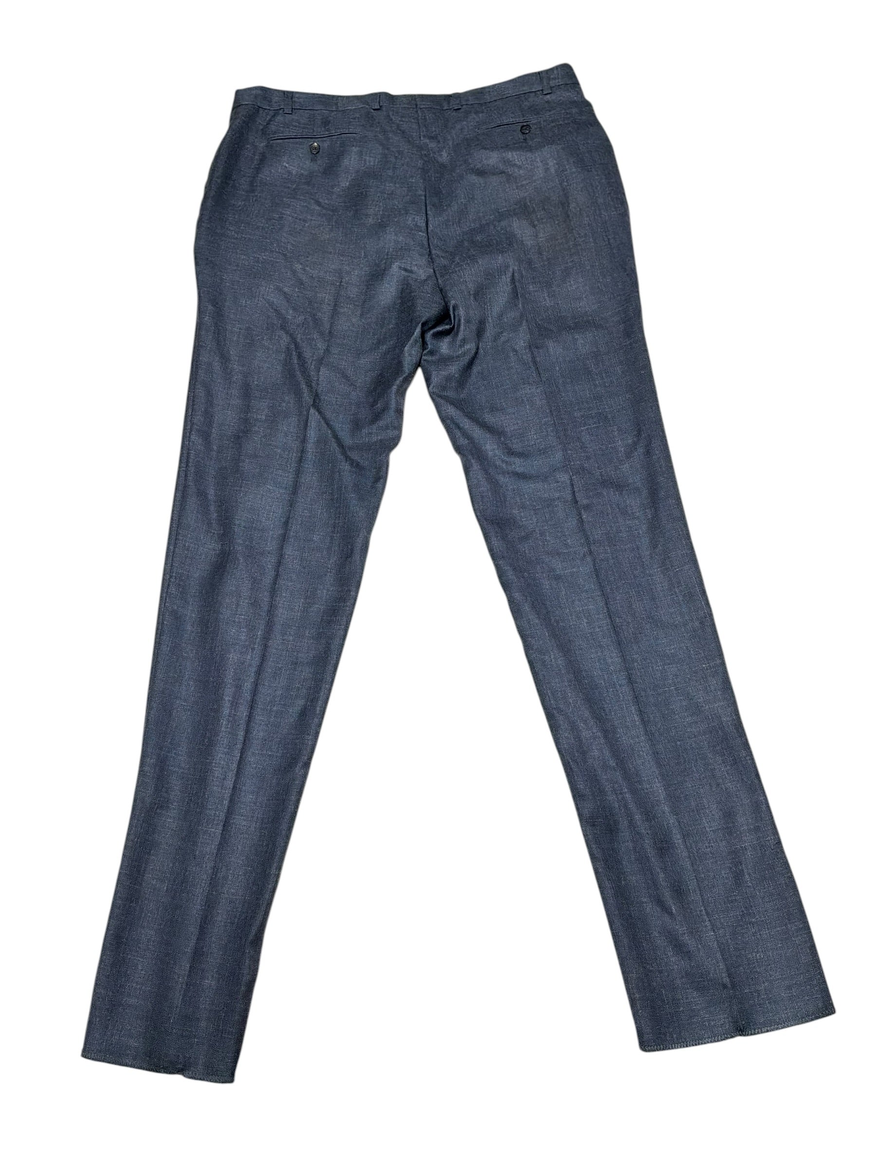 Vince Mens Slim Wool, Silk & Linen Melange Dress Pants Size 38 Blue