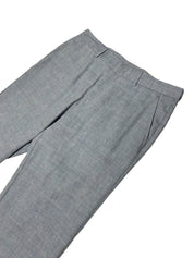 Vince Mens Linen & Wool Melange Solid Slim Fit Dress Pants Size 30 Blue