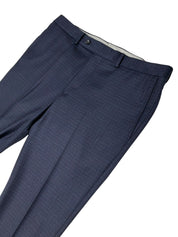 Jack Victor Mens Regular fit Dress Pants Size 36 Navy Blue Plaid