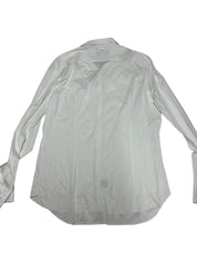 Canali Mens Cotton Jersey Slim Fit Sport Button Shirt Large White