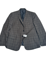 AX Armani Exchange Men's Slim-Fit Wool Suit Jacket 44R Brown Plaid