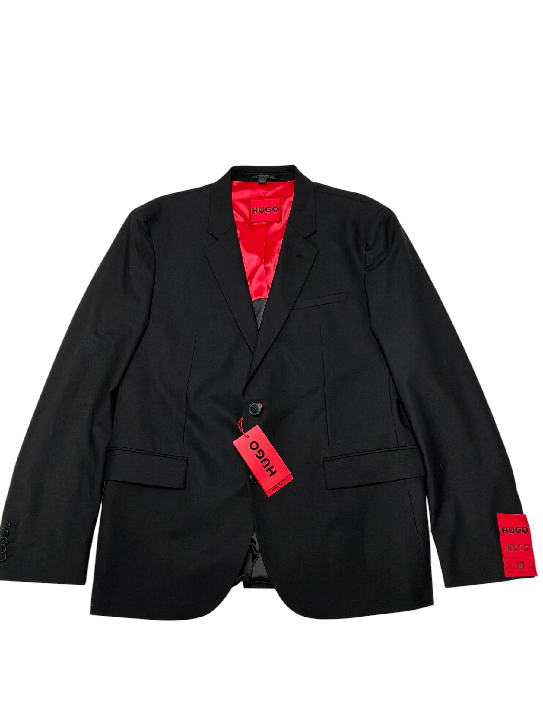 Hugo Boss Mens Modern fit Suit Jacket Blazer 42 R Black Solid