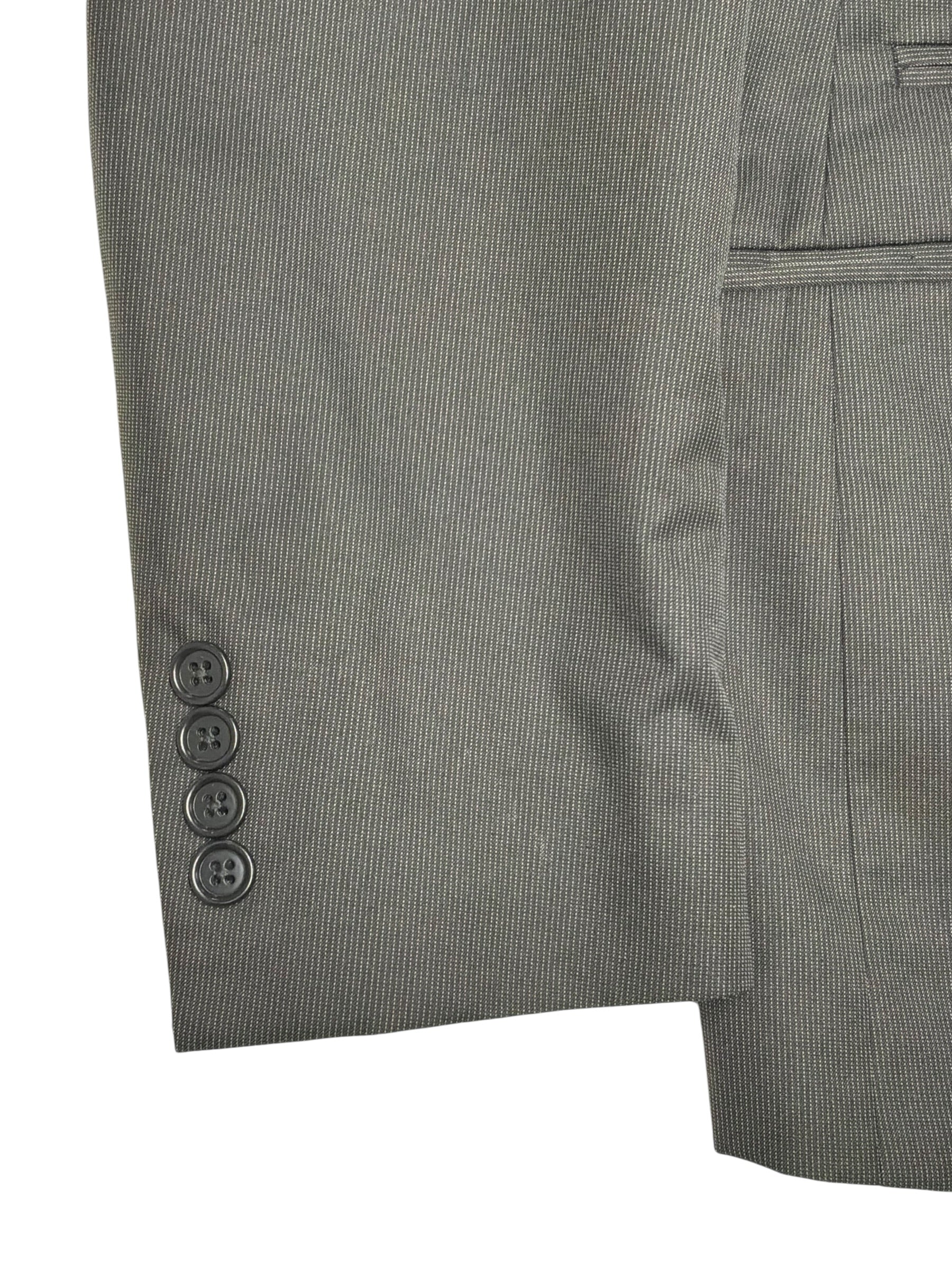 Andrew Fezza Mens Slim fit 2 Piece Suit 40 R / 33 Waist Black Striped