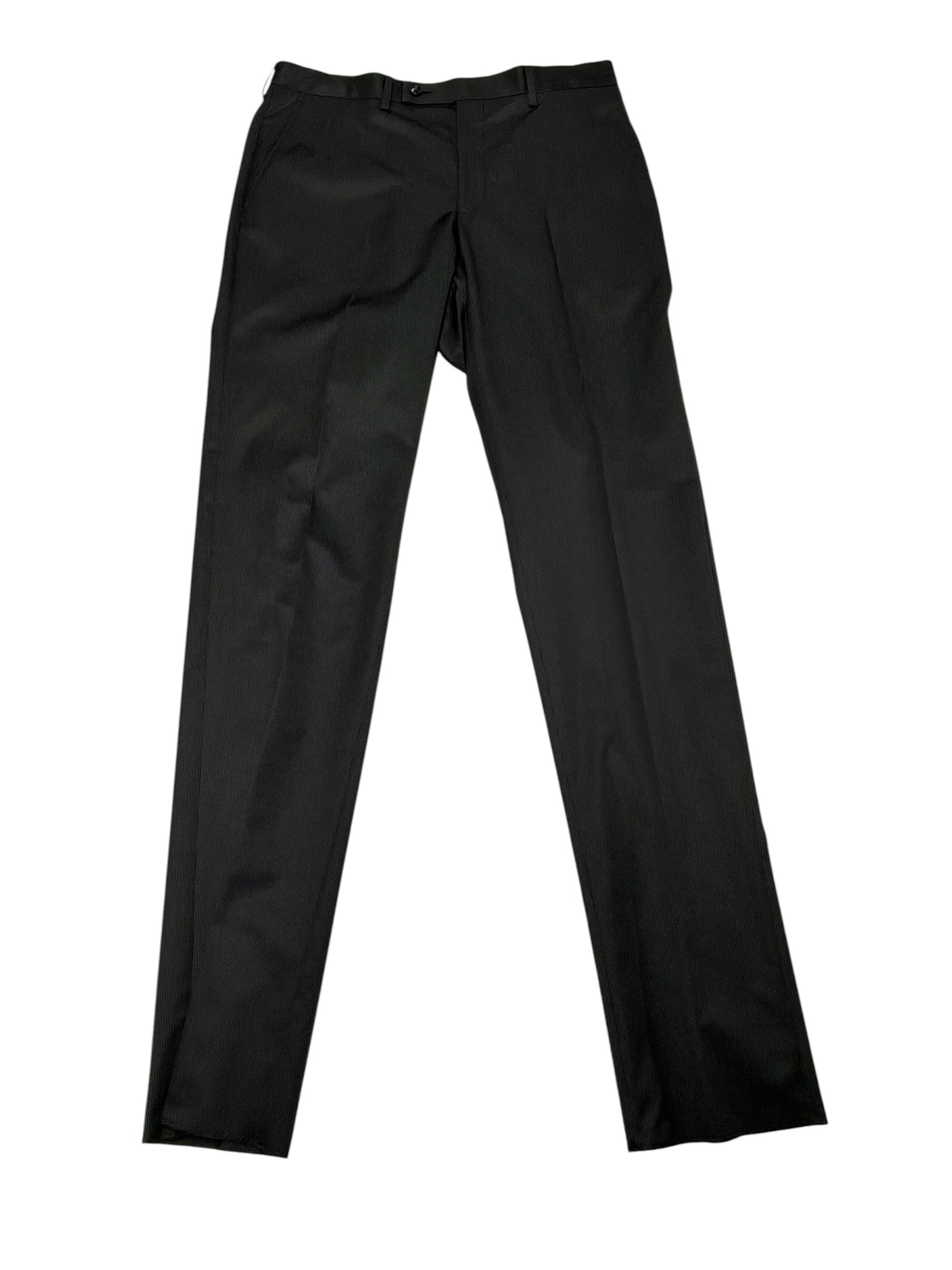 Andrew Fezza Mens Slim fit 2 Piece Suit 40 R / 33 Waist Black Striped