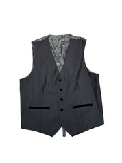 Gino Vitale Mens Slim fit Tuxedo Jacket Blazer 44 L Grey Black Vest Included