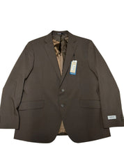 Kenneth Cole Mens Slim fit Suit Jacket Blazer 46 R Brown Solid