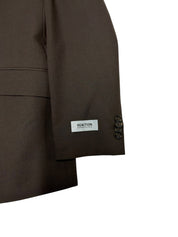 Kenneth Cole Mens Slim fit Suit Jacket Blazer 46 R Brown Solid