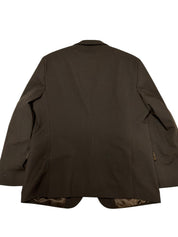 Kenneth Cole Mens Slim fit Suit Jacket Blazer 46 R Brown Solid