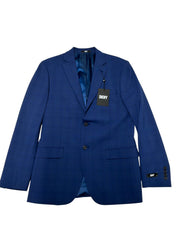 Dkny Mens Modern fit Suit Jacket Blazer 38 R Blue Plaid