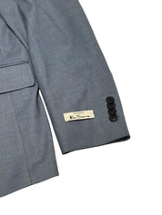 Ben Sherman Mens Slim fit Suit Jacket Blazer 38 S Blue Solid