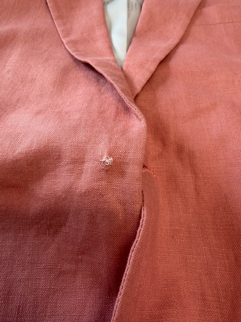 Tommy Hilfiger Mens Modern fit Sport Coat Blazer 36 R Light Red Solid Linen