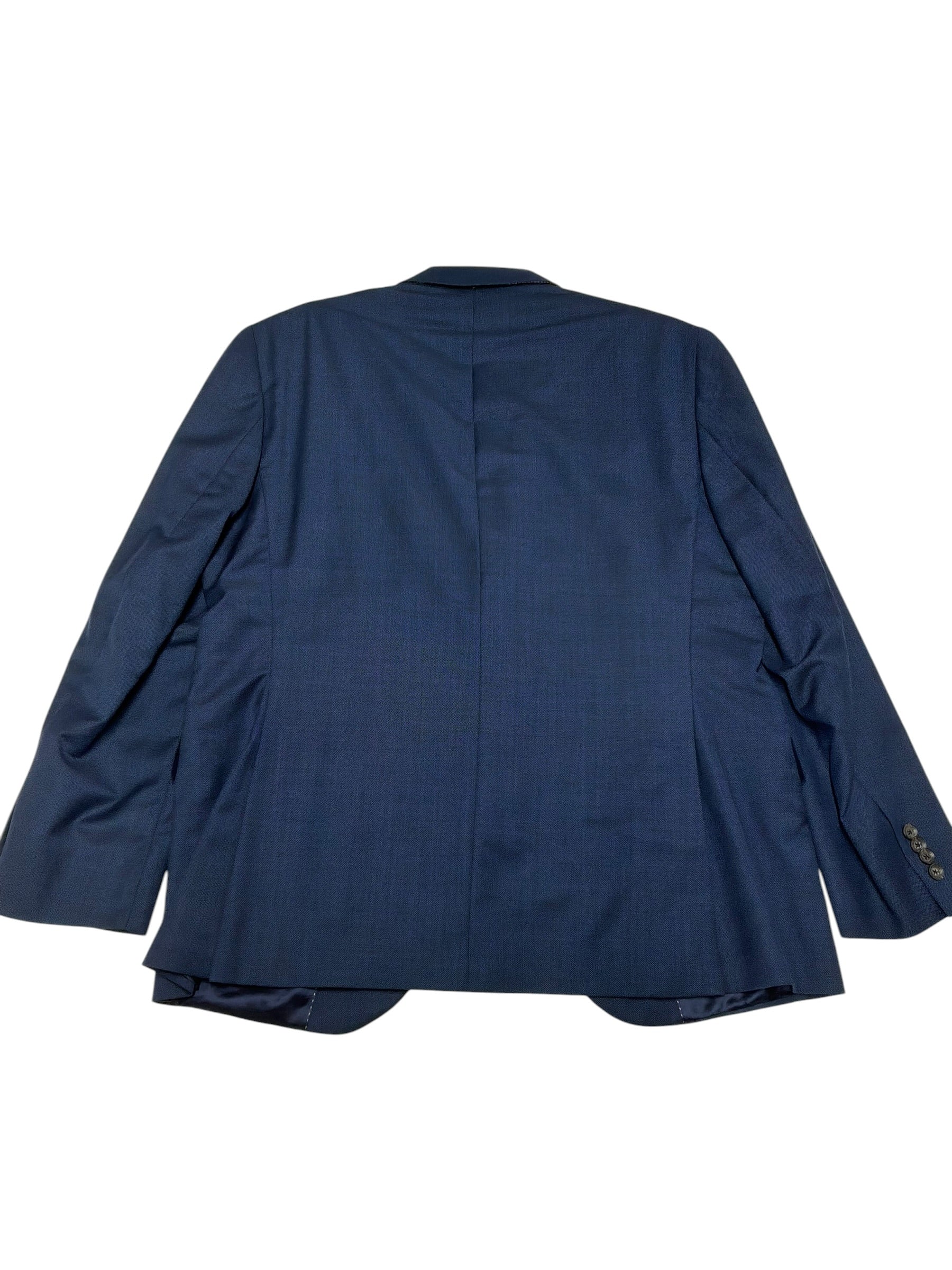 Jack Victor New York Regular Fit Micro Neat Suit 44S / 38W Navy Blue Wool