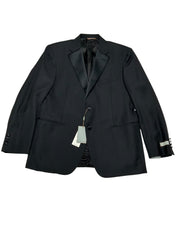 Canali Mens Classic fit Wool 2 Piece Tuxedo Suit 44 R Pants 37 Black Solid