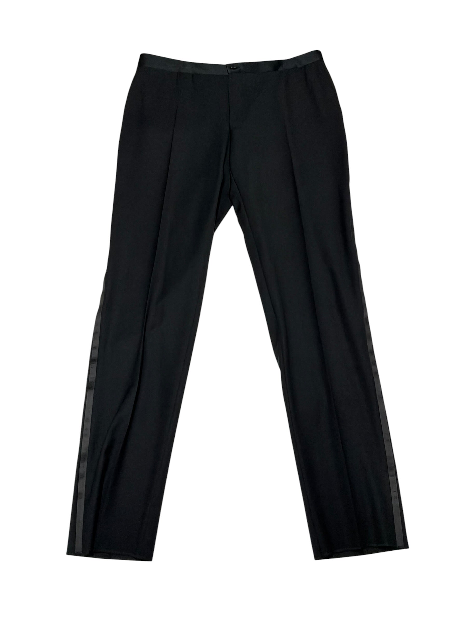 Canali Mens Classic fit Wool 2 Piece Tuxedo Suit 48 R Pants 42  Black Solid