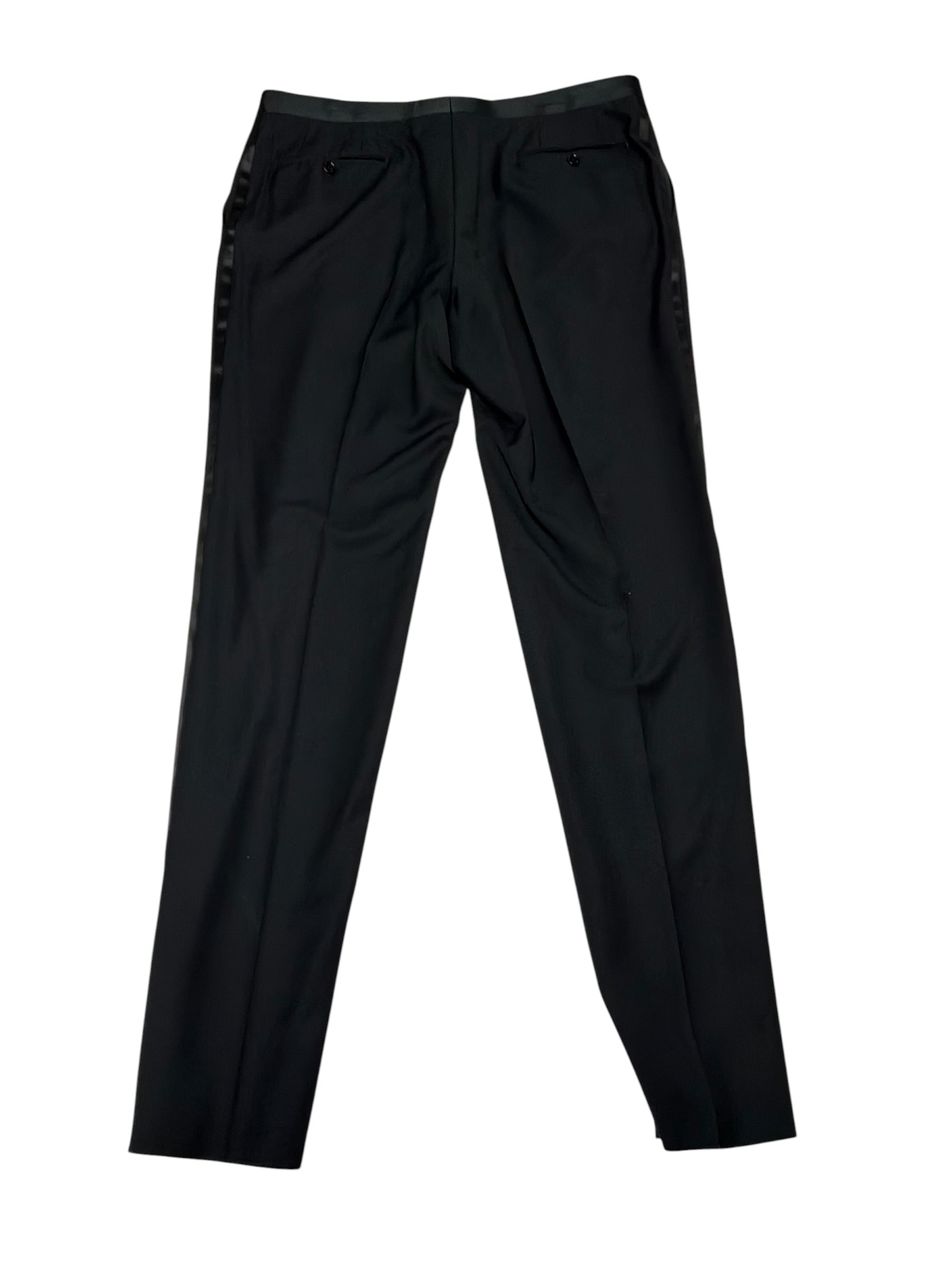 Canali Mens Classic fit Wool 2 Piece Tuxedo Suit 48 R Pants 42  Black Solid