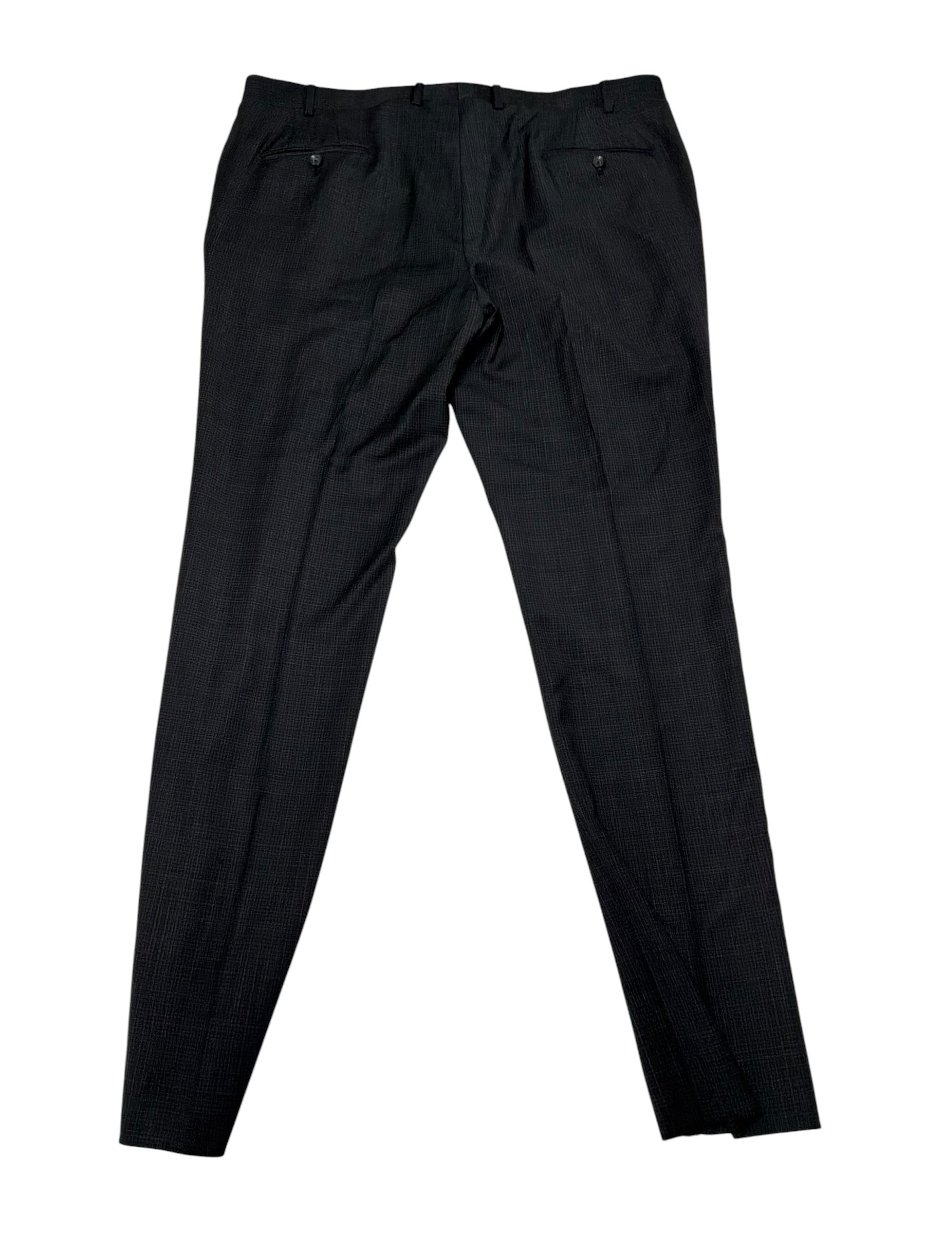 Jack Victor Mens Regular Fit Wool 2 Piece Suit 48 R Pants 42 Charcoal Gray Check