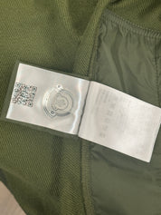 Moncler Mens Button Front Jersey Shirt Size Small Army Green