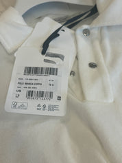 Moncler Mens Ramsey Short Sleeve Pocket Polo Shirt Small White