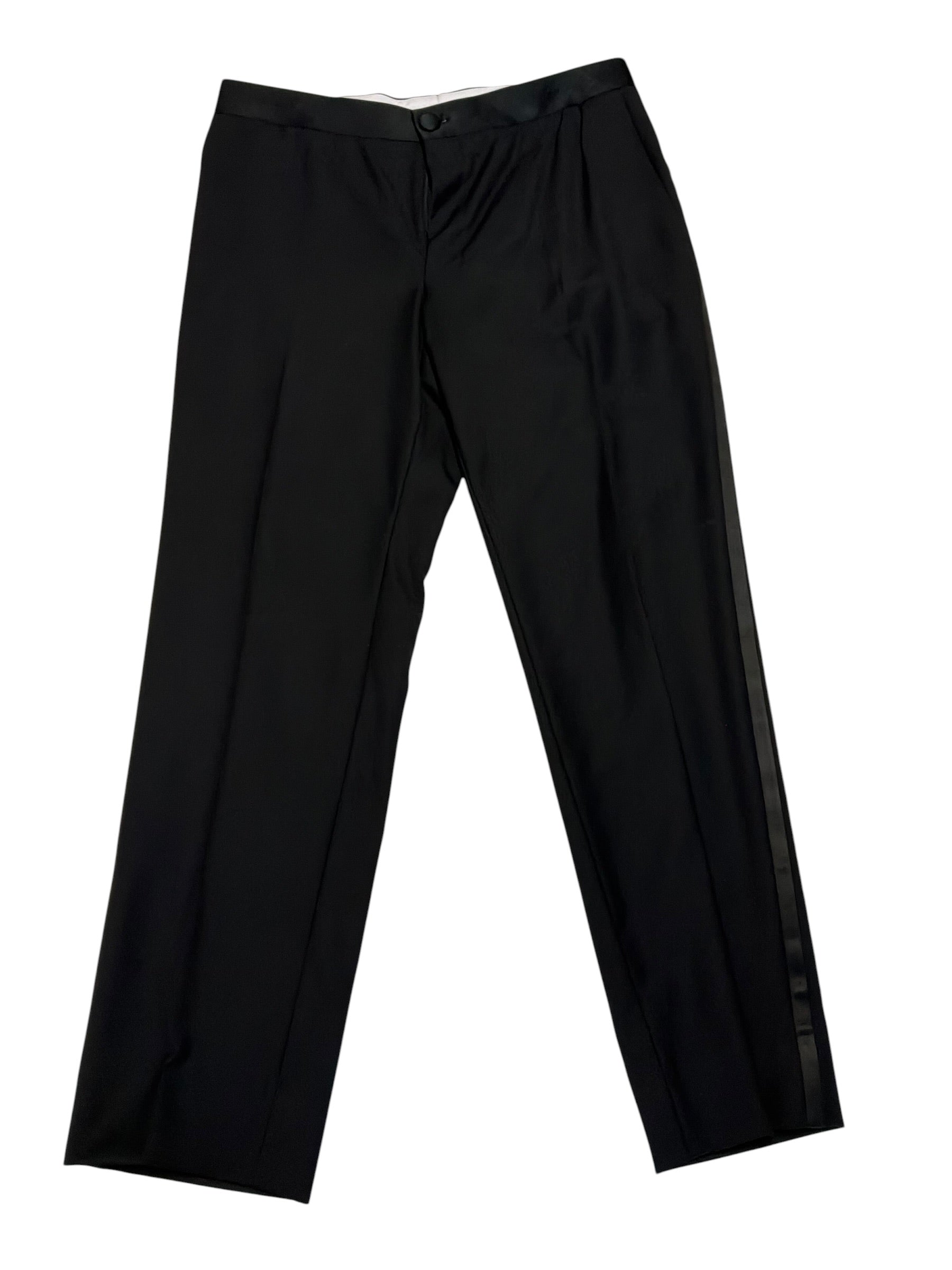 Canali Mens Classic fit Wool 2 Piece Tuxedo Suit 38 R Pants 32 / 30 Black Solid