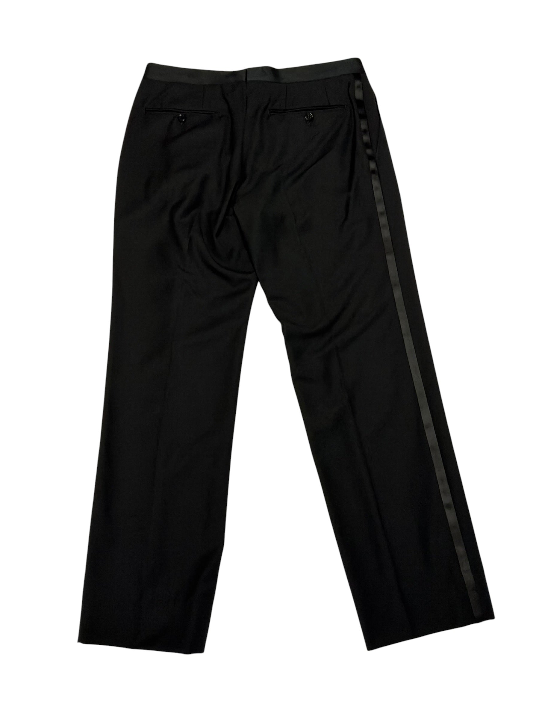Canali Mens Classic fit Wool 2 Piece Tuxedo Suit 38 R Pants 32 / 30 Black Solid