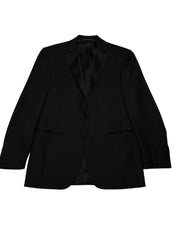 Canali Mens Classic fit Wool 2 Piece Tuxedo Suit 38 R Pants 32 / 30 Black Solid