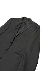 Canali Mens Classic fit Wool 2 Piece Tuxedo Suit 38 R Pants 32 / 30 Black Solid