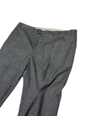 Hart Schaffner Marx Mens Regular fit Wool 2 Piece Suit 48 R Pants 43 Gray Plaid