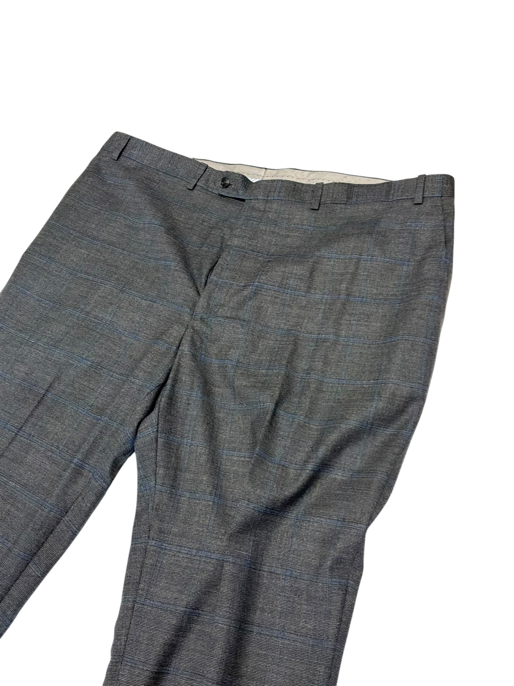 Hart Schaffner Marx Mens Regular fit Wool 2 Piece Suit 48 R Pants 43 Gray Plaid