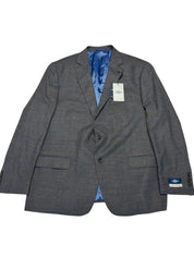 Hart Schaffner Marx Mens Regular fit Wool 2 Piece Suit 48 R Pants 43 Gray Plaid