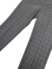 Hart Schaffner Marx New York Plaid Regular Fit Suit 44 R / 38W Grey Plaid
