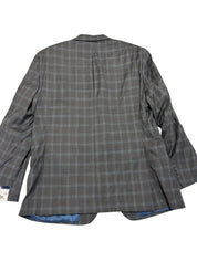 Hart Schaffner Marx New York Plaid Regular Fit Suit 44 R / 38W Grey Plaid