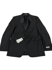 Canali Mens Classic fit Wool Tuxedo Jacket Blazer 42 R Black Solid