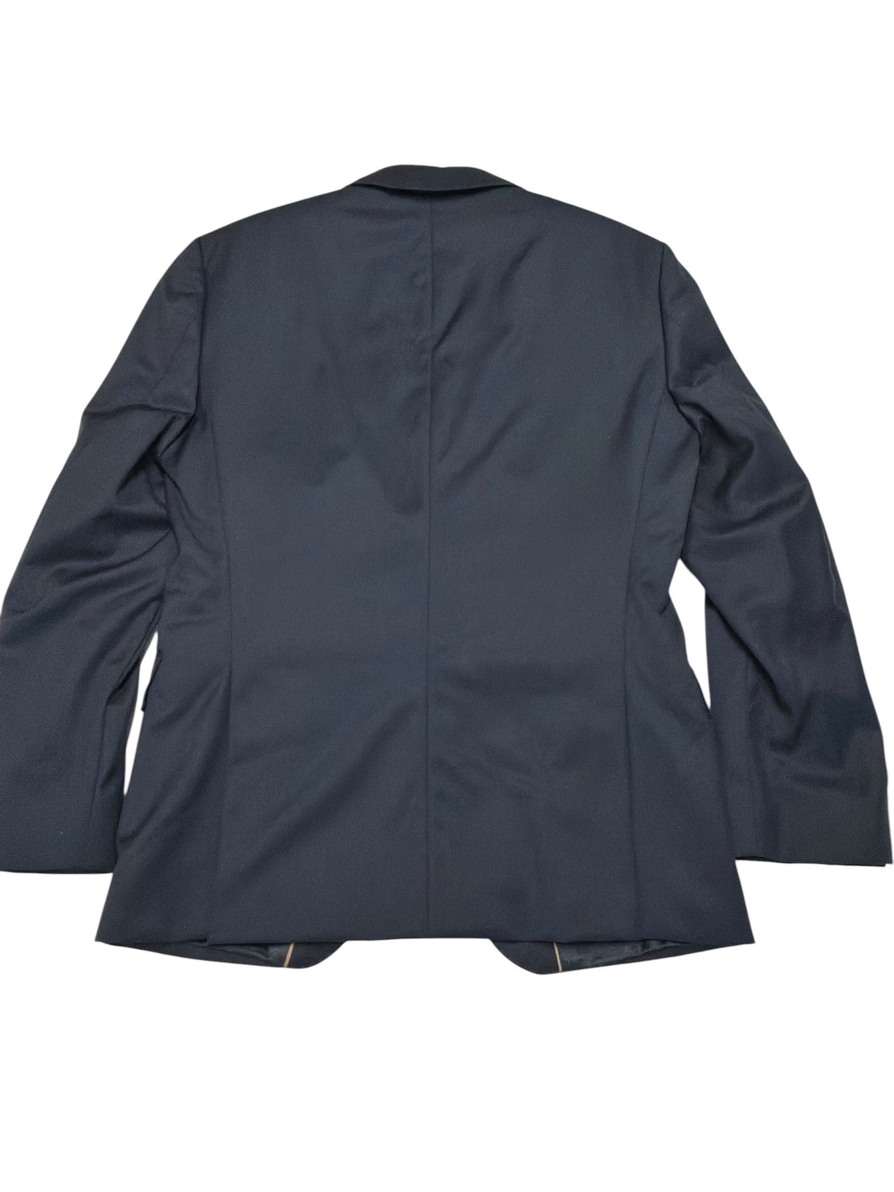 Hugo Boss Mens Slim fit Wool Suit Jacket Blazer 36 S Navy Blue Solid