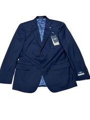 Hart Schaffner Marx Mens Classic fit Wool Suit Jacket Blazer 40 R Blue Solid