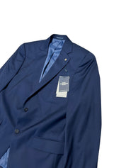 Hart Schaffner Marx Mens Classic fit Wool Suit Jacket Blazer 40 R Blue Solid