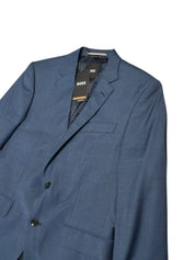 Hugo Boss Mens Slim fit Wool Suit Jacket Blazer 38 S Blue Solid