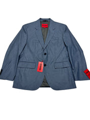 Hugo Boss Mens Slim fit Wool Suit Jacket Blazer 38 S Light Blue Solid