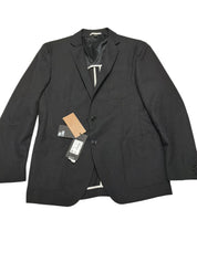 Hugo Boss Mens Slim fit Wool Sport Coat Blazer 42 R Black Geometric Pattern