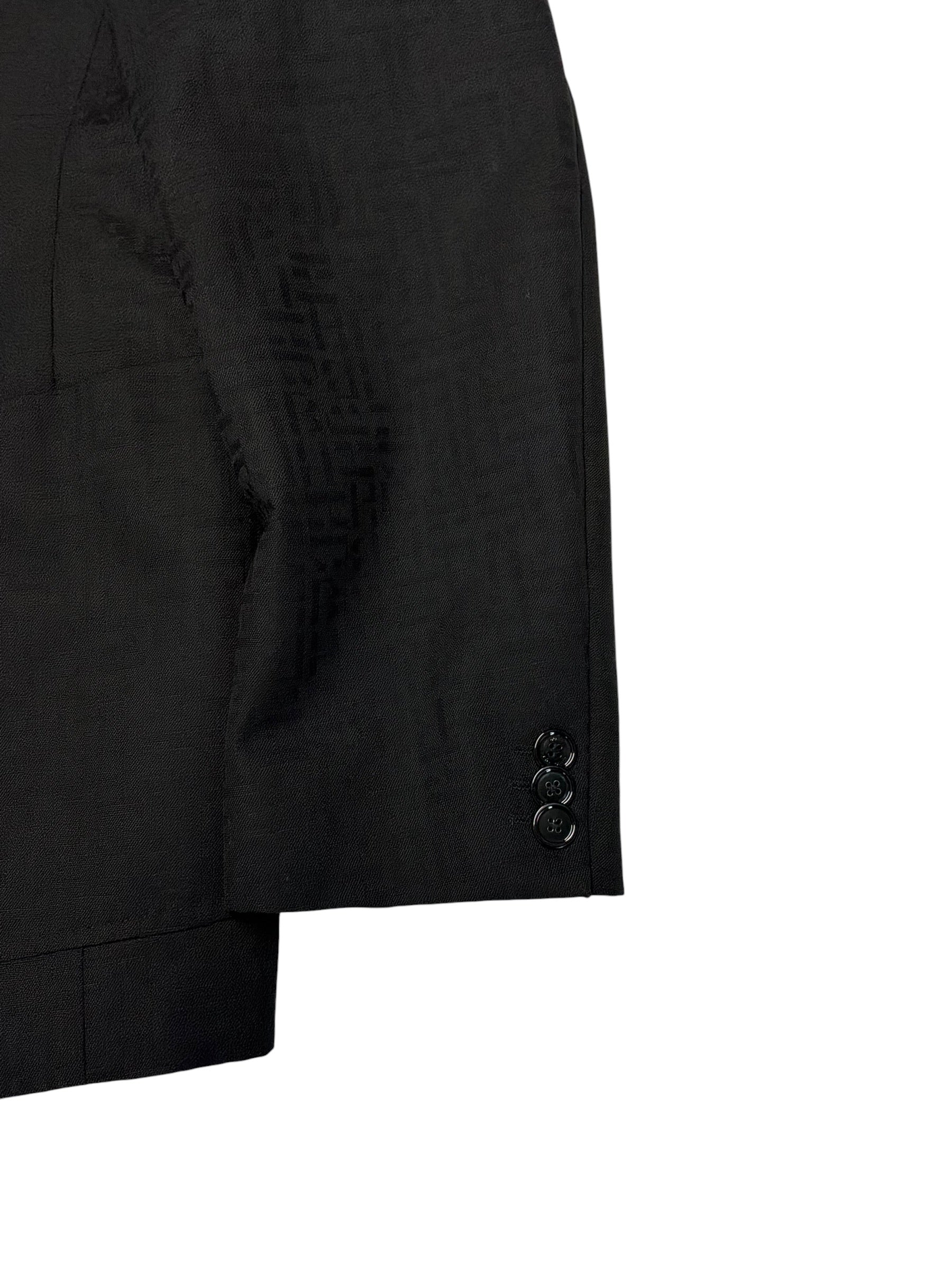 Hugo Boss Mens Slim fit Wool Sport Coat Blazer 42 R Black Geometric Pattern