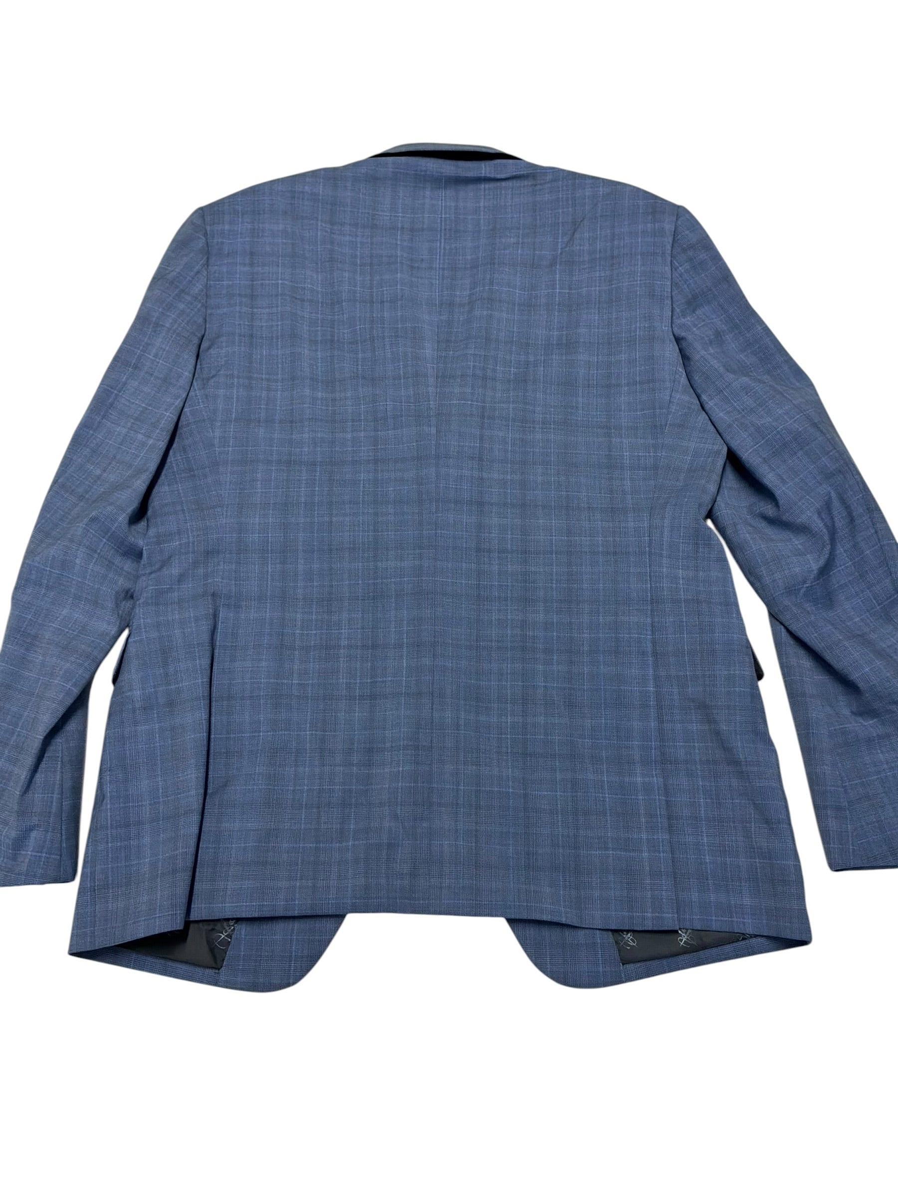 John Varvatos Mens Slim fit Wool Suit Jacket Blazer 42 R Light Blue Plaid