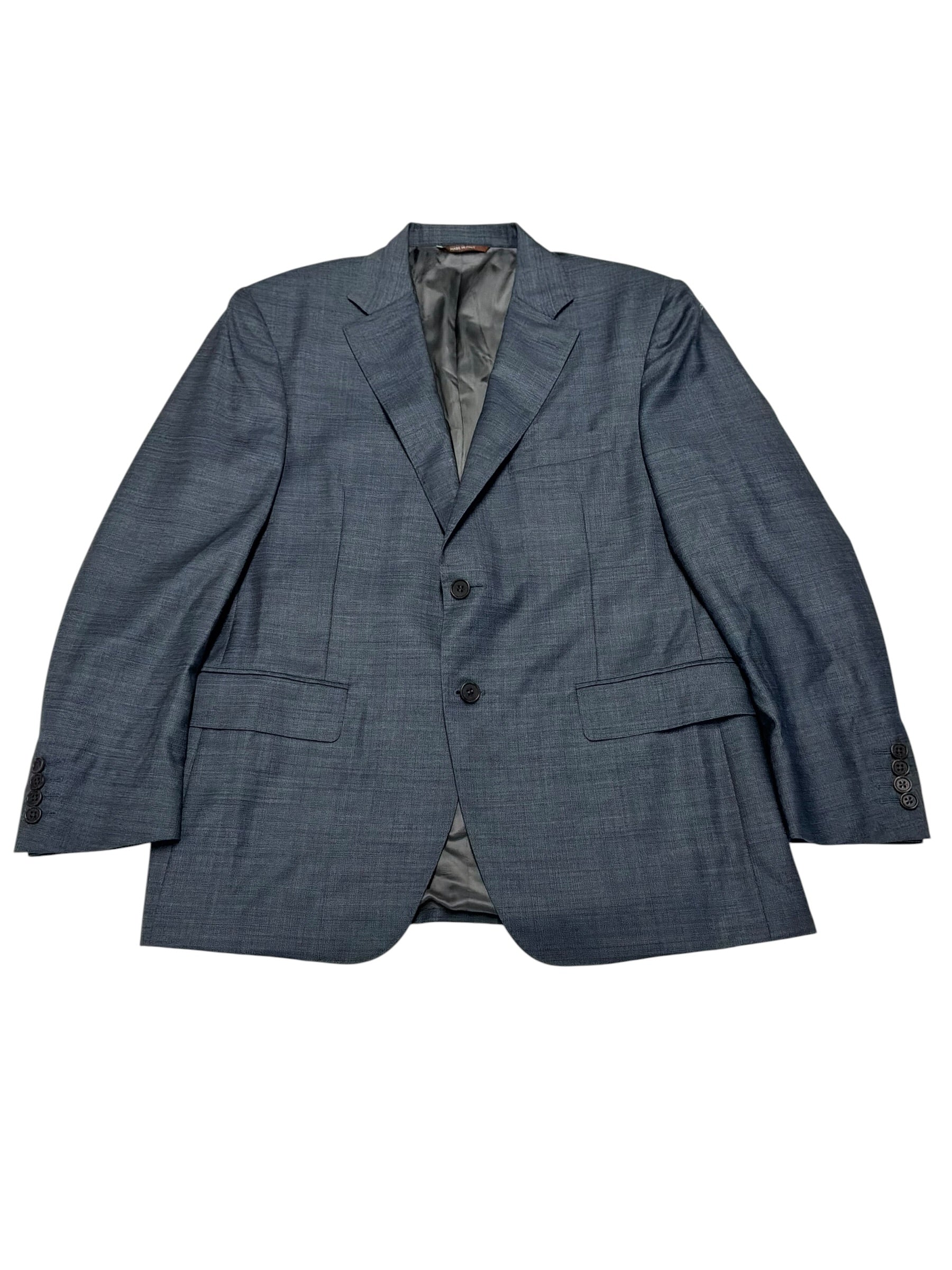 Canali Mens Classic fit Wool Suit Jacket Blazer 40 S Blue Solid
