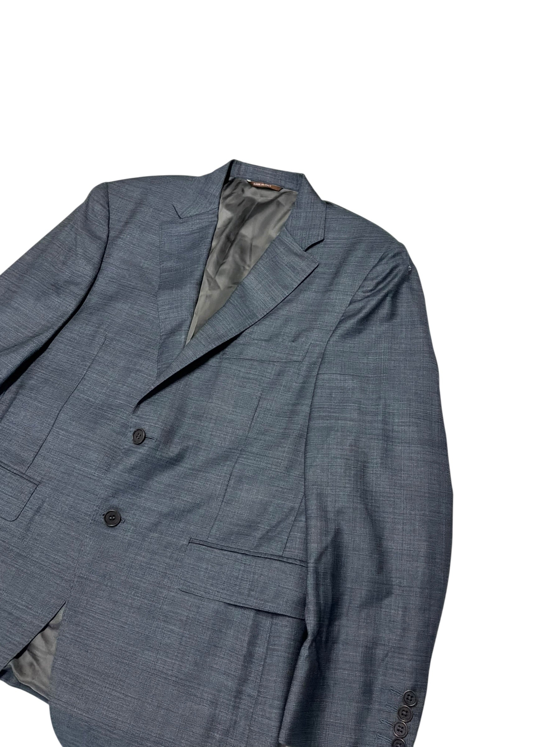 Canali Mens Classic fit Wool Suit Jacket Blazer 40 S Blue Solid