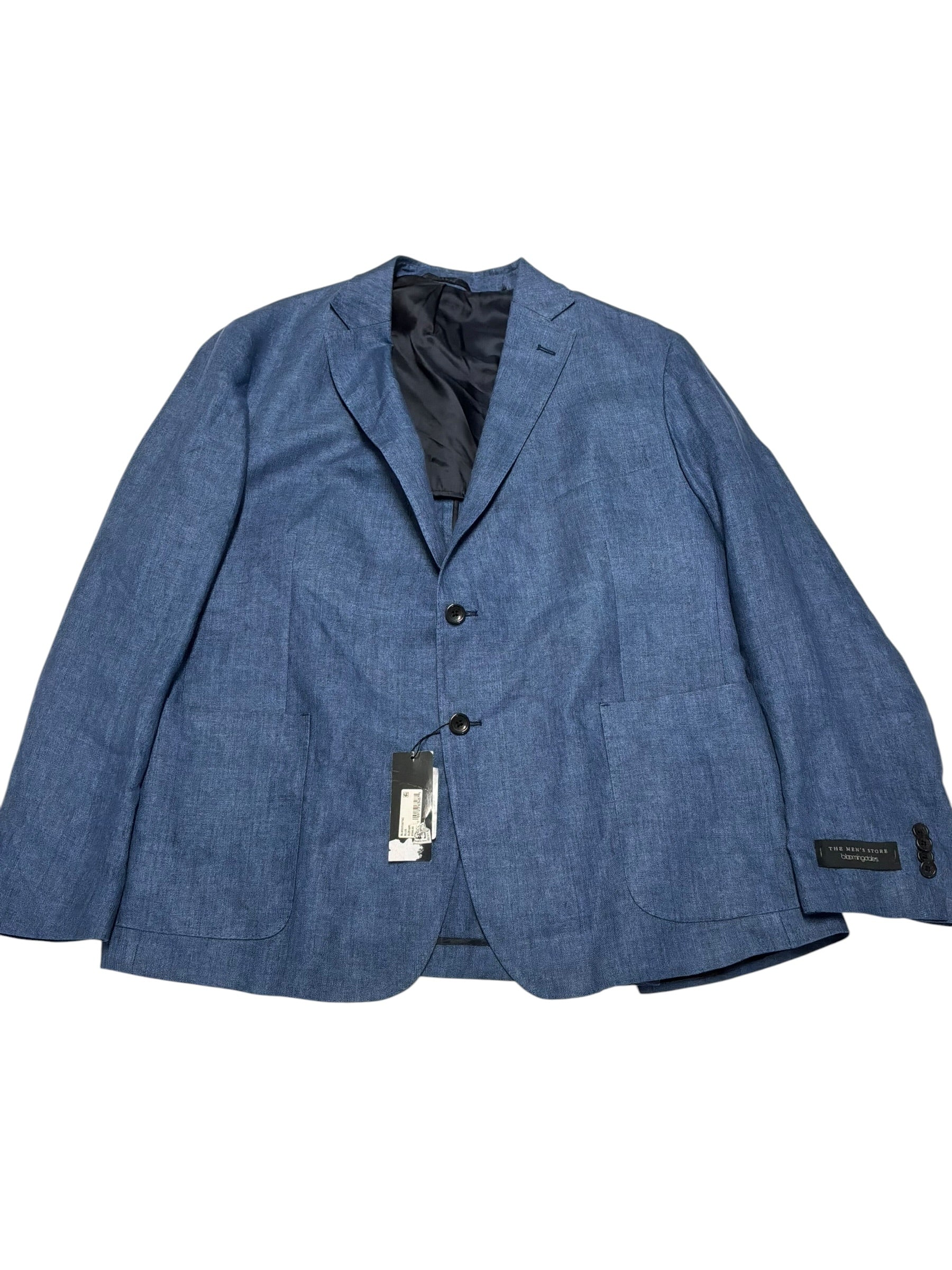 The Men's Store at Bloomingdale's Linen Hopsack Regular Fit Sport Coat 46 R Blue