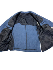 The Men's Store at Bloomingdale's Linen Hopsack Regular Fit Sport Coat 46 R Blue