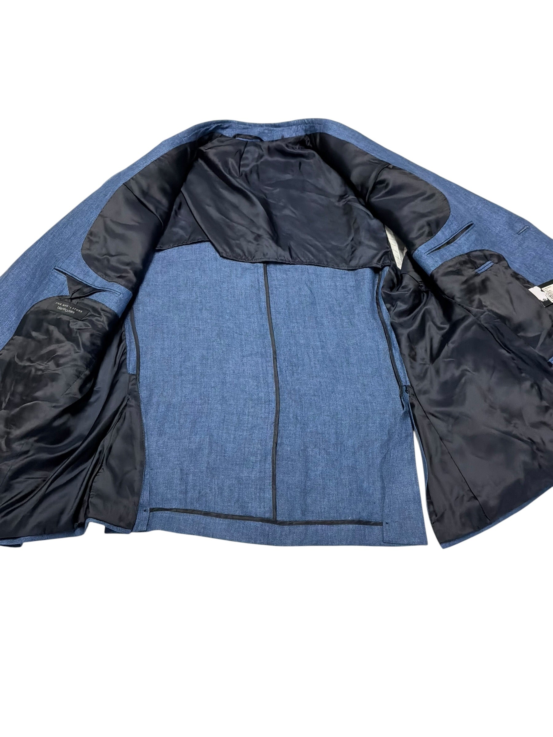 The Men's Store at Bloomingdale's Linen Hopsack Regular Fit Sport Coat 46 R Blue