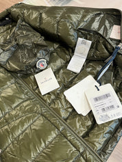 Moncler Mens Acorus Down Jacket Coat Size 4 / Large Olive Green